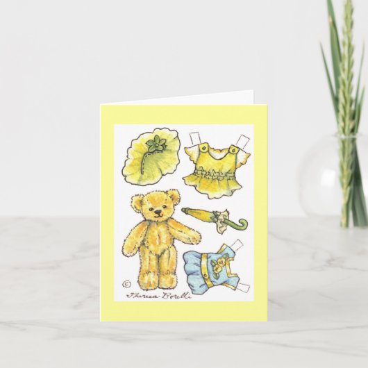 Notiz zur Papierpuppe Karte (Vorderseite)