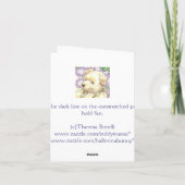 Notiz zur Papierpuppe Karte (Rückseite)