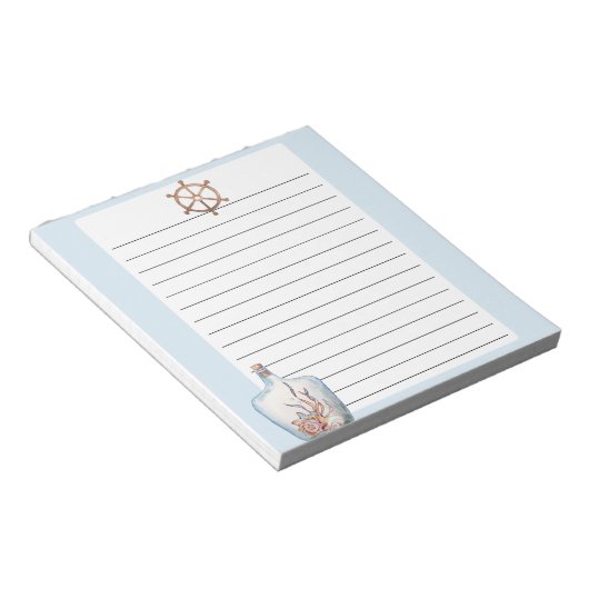 Notizblock an der Küste (angewinkelt)