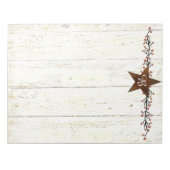 Notizblock aus rostfreiem Stern und Beeren (Vorderseite)