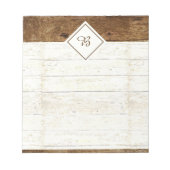 Notizblock aus weißem Holz (Vorderseite)