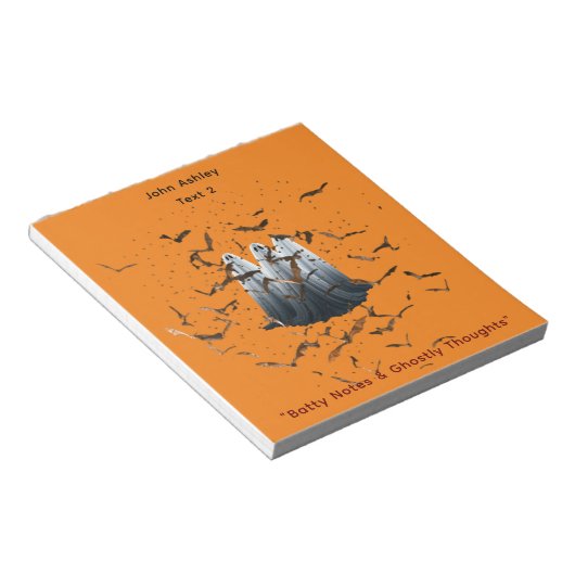 Notizblock "Batty Notes & Ghosted Thoughts" (angewinkelt)