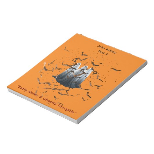Notizblock "Batty Notes & Ghosted Thoughts" (Rotiert)