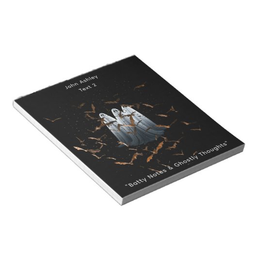 Notizblock "Batty Notes & Ghosted Thoughts" (angewinkelt)