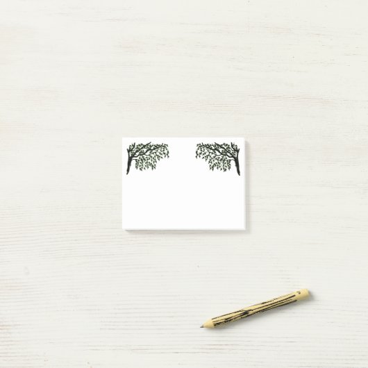 Notizblock - Blätterzweige (Auf Schreibtisch)