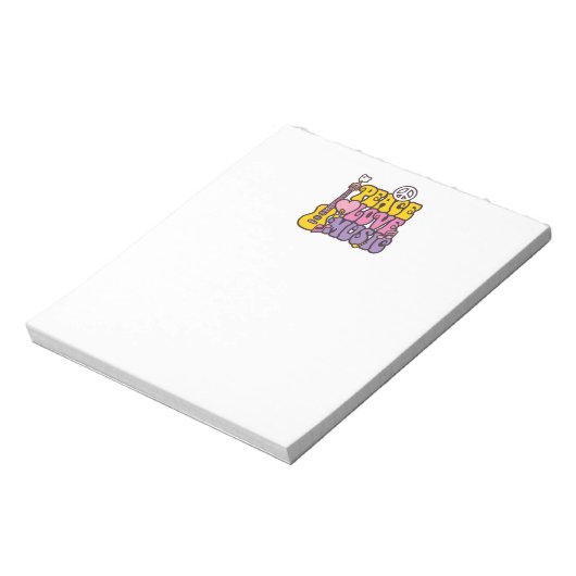 Notizblock 'Frieden, Liebe und Musik' (Rotiert)