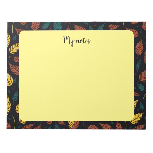 Notizblock für automatische Blätter (Vorderseite)