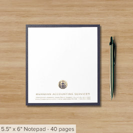 Notizblock für das elegante Gold-Siegel