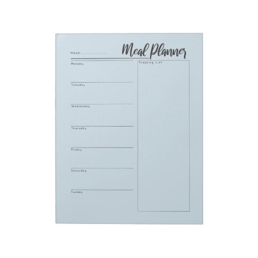 Notizblock für den Speiseplan (Rotiert)