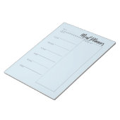 Notizblock für den Speiseplan (angewinkelt)