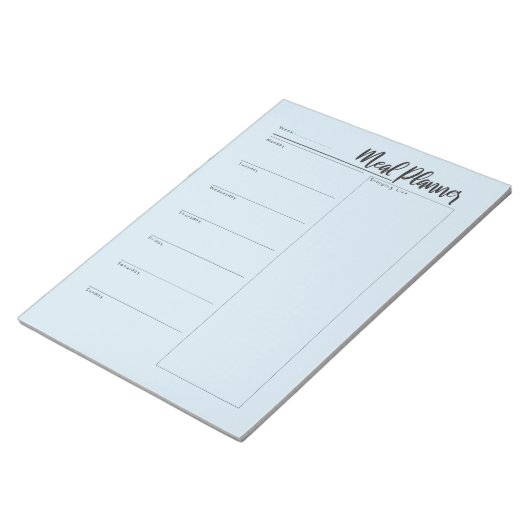 Notizblock für den Speiseplan (angewinkelt)