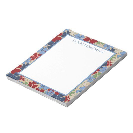 Notizblock für gescannte blumentiefe Deep-Hues (Rotiert)