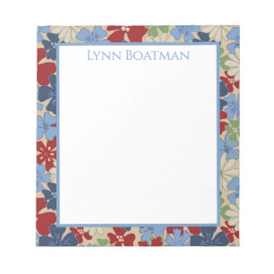 Notizblock für gescannte blumentiefe Deep-Hues