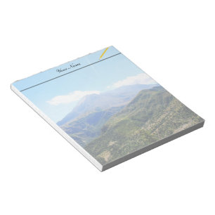 Notizblock für Landschaftsfotografie.