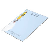 Notizblock für personalisierte Lehrer (angewinkelt)