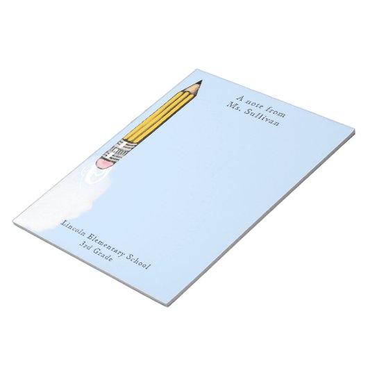 Notizblock für personalisierte Lehrer (angewinkelt)