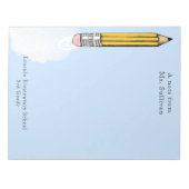 Notizblock für personalisierte Lehrer (Vorderseite)