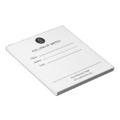 Notizblock für personalisierte Nachfassnotizen (angewinkelt)