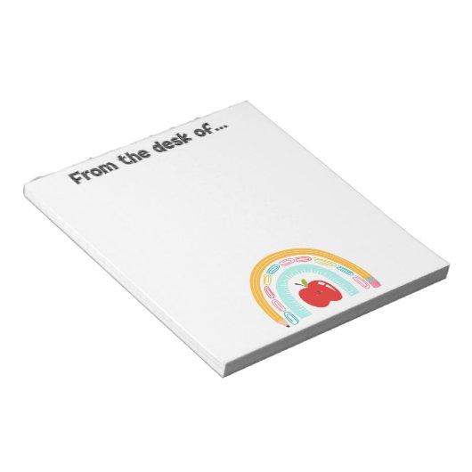 Notizblock für Schulthemen (angewinkelt)