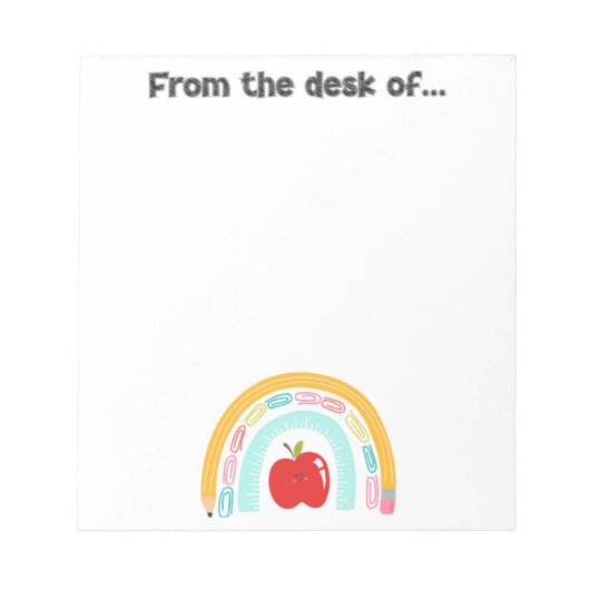 Notizblock für Schulthemen (Vorderseite)