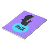 Notizblock für schwarze und blaue Friedenstrippe (Rotiert)