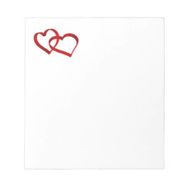 Notizblock für verknüpfte Herzen