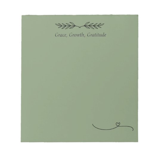 Notizblock "Grace & Growth Daily Affirmation" (Vorderseite)