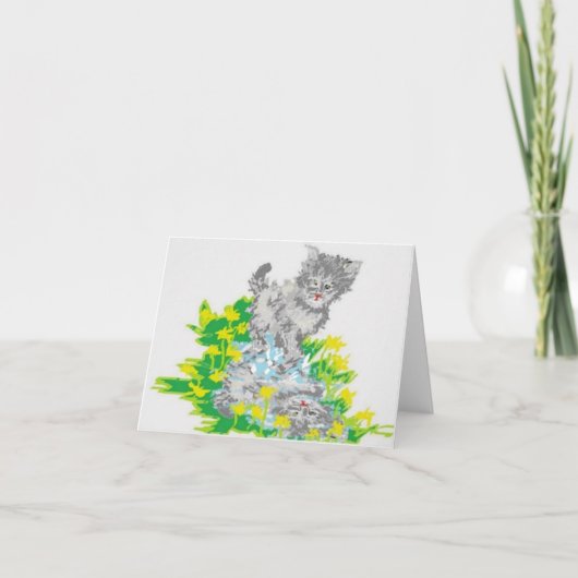 Notizblock-Grußkarte /Kitten Karte (Vorderseite)