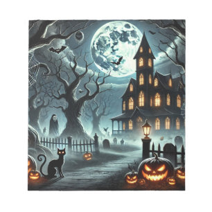 Notizblock. Halloween Vintage-Tag Notizblock