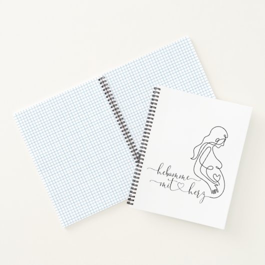 Notizblock Hebamme mit Herz (Innenseite)