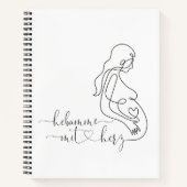 Notizblock Hebamme mit Herz (Vorderseite)