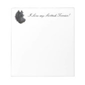 Notizblock "I Liebe my Scottish Terrier" (Vorderseite)