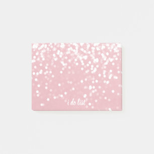 Notizblock - ich liste funkelndes Rosa auf