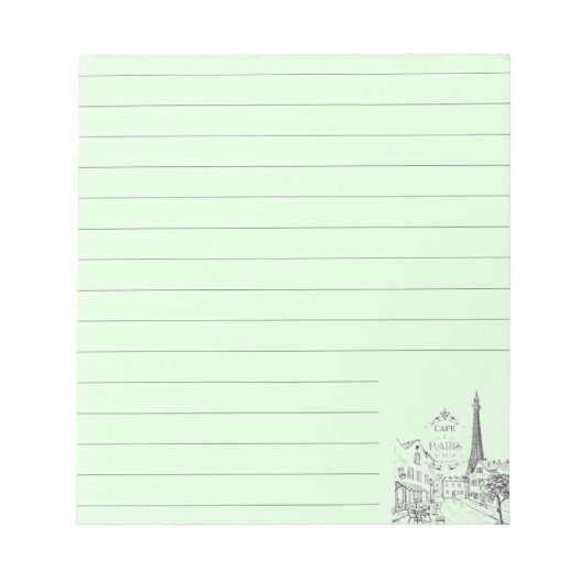 Notizblock in Paris (Vorderseite)