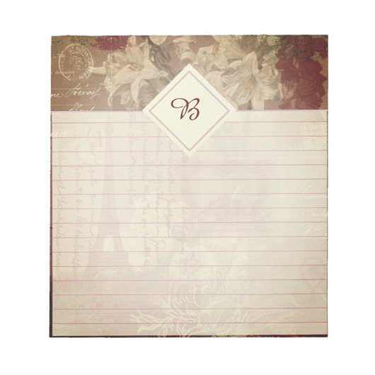 Notizblock in Paris (Vorderseite)