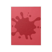 Notizblock mit anpassbarem Tomatenrot-Splash-Desig (Rotiert)