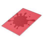 Notizblock mit anpassbarem Tomatenrot-Splash-Desig (angewinkelt)