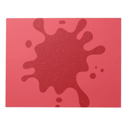 Notizblock mit anpassbarem Tomatenrot-Splash-Desig (Vorderseite)
