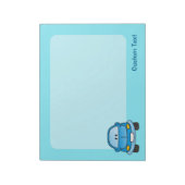 Notizblock mit blauem Cartoon (Rotiert)