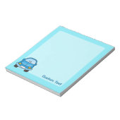 Notizblock mit blauem Cartoon (Rotiert)