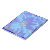 Notizblock mit blauen Blumen (Rotiert)