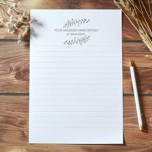 Notizblock mit Bleistiftskizze aus Pflanze