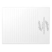 Notizblock mit Bleistiftskizze aus Pflanze (Vorderseite)