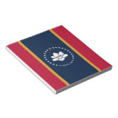 Notizblock mit der Flagge des US-Bundesstaates Mis (angewinkelt)