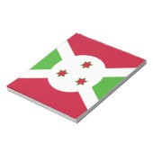 Notizblock mit der Flagge von Burundi (Rotiert)
