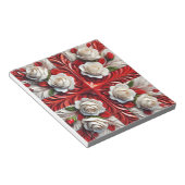 Notizblock mit englischen Rosen modernes Design (angewinkelt)