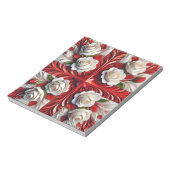 Notizblock mit englischen Rosen modernes Design (Rotiert)