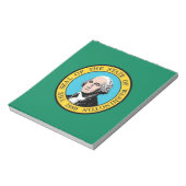 Notizblock mit Flagge des Bundesstaates Washington (Rotiert)