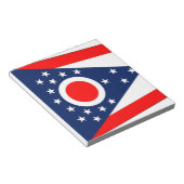 Notizblock mit Flagge von Ohio-Staat (angewinkelt)