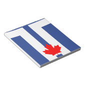 Notizblock mit Flagge von Toronto, Kanada (angewinkelt)